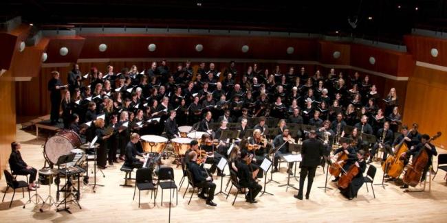 Photo from University Chorus concert in spring, 2024.