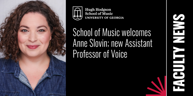 School of Music welcomes Anne Slovin; new Assistant Professor of Voice