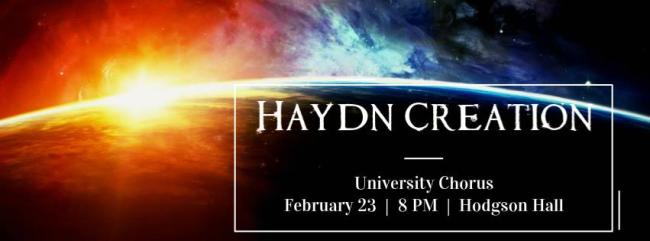 University Chorus presents Haydn's "The Creation"