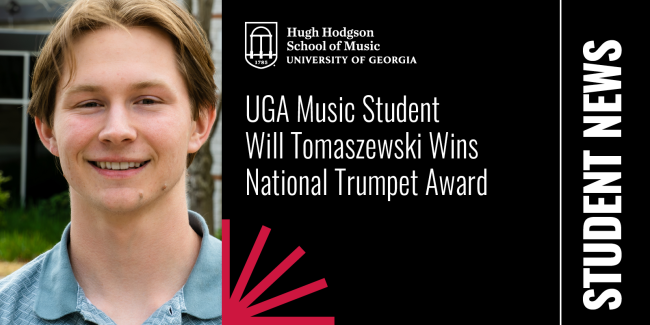 UGA Music Student Will Tomaszewski wins National Trumpet Award