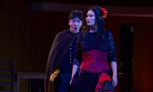 Minseol Hong (left) and Xiaohan Chen perform "Tragedy of Carmen" March 21, 2024