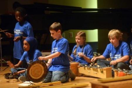 Members of the Whit Davis Elementary School Instrument Ensemble perform at the UGA Hugh Hodgson School of Music on Thursday, April 2, 2015 in Athens, Ga. (Richard Hamm/Staff) OnlineAthens / Athens Banner-Herald