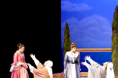 A scene from this semester's UGA Opera Theatre production of "Così fan Tutte"